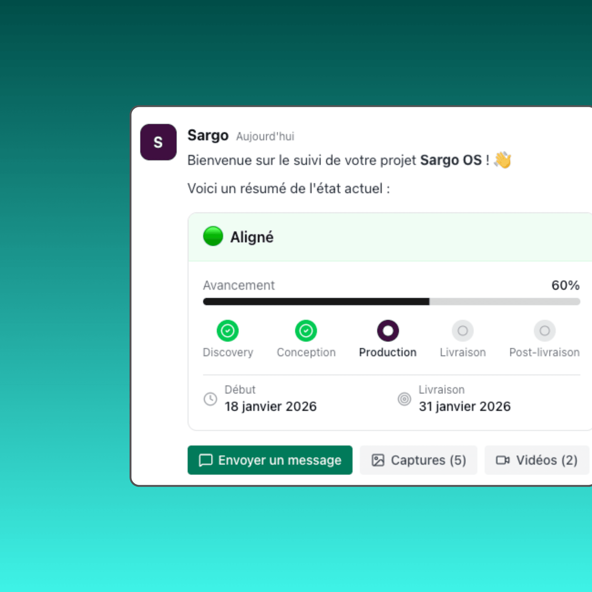 Interface secondaire de Sargo-OS