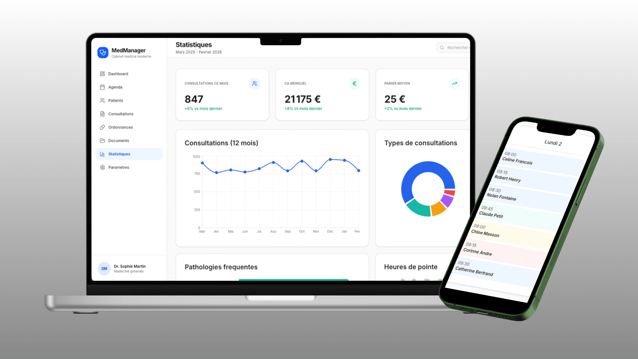 Logiciel Gestion de Cabinet Médical - Développement d'une plateforme gestion cabinet médical excellence - Application développée par Sargo Digital